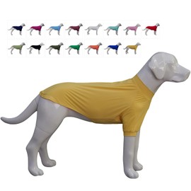 LoveLongLong Spring Summer Cooling Dog T-Shirt with UV Protection and Moisture-Wicking Fabric Blank Color Yellow 2XL