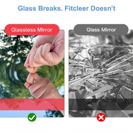 Fitcleer 47”x26” Full Body Gym Mirror, Glassless Frameless Mirrors for Wall, Shatterproof Home Gym Decor, Garage Workout Studio Mirror with Easy Install Kit, 4 lbs Lightweight