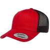 Yupoong Men's YP Classics Retro Trucker Hat, Red/Black, One Size