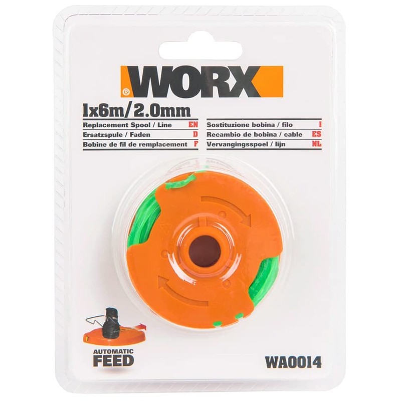 WORX WA0014 Trimmer Spool - 2 mm Replacement Spool for