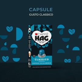Hag - Capsule Caffè Decaffeinato Espresso Classico - 100 capsule in alluminio - Intensità 6 - Compatibili con Macchine Nespresso®* original - 10 pacchetti da 10 capsule (totale 100 capsule)