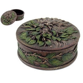 PTC 4.5 Inch Greenman Norse Tree God Jewelry/Trinket Box Figurine