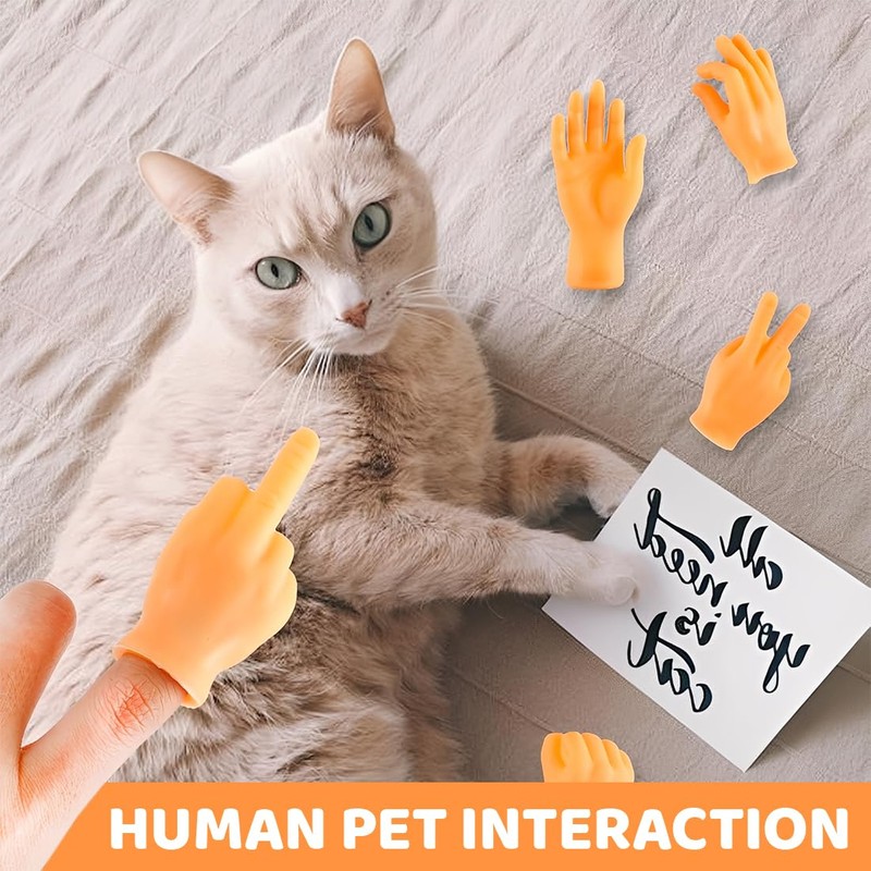 Pack of 6 Mini Hands Finger Puppets, Small Hands, Tiny