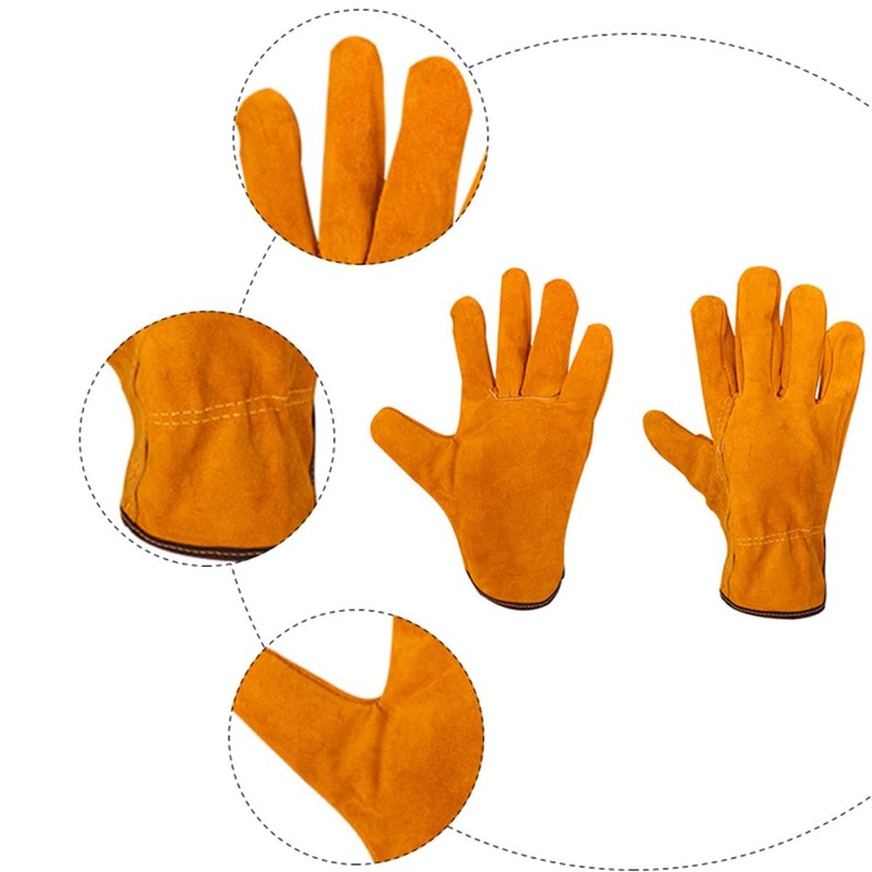 Operitacx 1 Pair Wear Resistant Welding Gloves Multipurpose Protective Gloves
