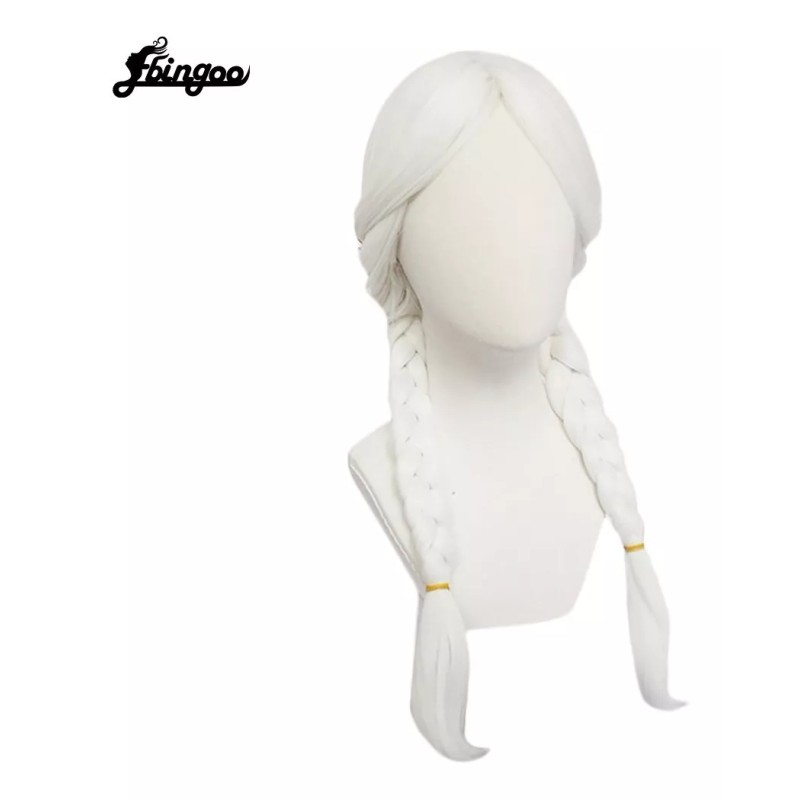 OEM Peluca Sintética Mama Coco Cosplay Peluca Blanca Nieve Larga