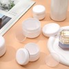 HUATEEN 12 x White Empty Jars, Plastic Sample Container, Round