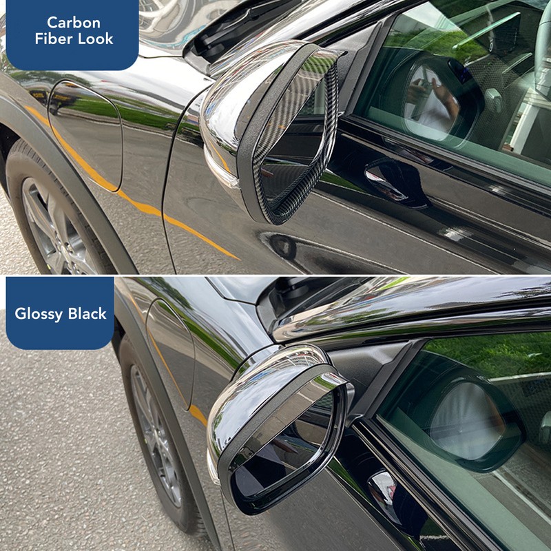 2Pcs Rearview Mirror Rain Eyebrow Frame Door Mirror Frame Trim