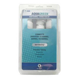 PF WaterWorks PF0526-4 AQUAGREEN Rain Water Collection Flexible Connector Hose Kit to Connect Diverter to Rain Barrel or Connect Two Barrels (Rain Barrel not Included) - 4 Pack - White