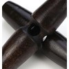 Pack of 12 Toggle Buttons Black Brown 30 mm Toggle