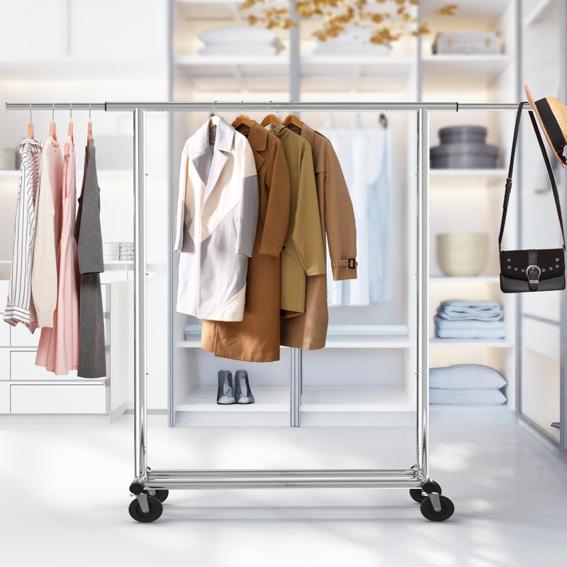 Simple Houseware Heavy Duty Clothing Garment Rack, Holds Up to