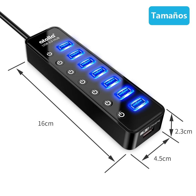 atolla Hub USB 3.0, 7 Puertos Multi USB 3.0 Hub