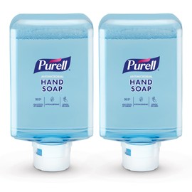Purell Antimicrobial Foaming Hand Soap, Light Fragrance, 1200 mL Refill ES10 Automatic Soap Dispenser (Pack of 2) – 8382-02