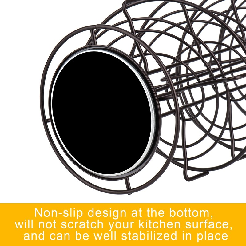 Toplife Spiral Design Metal Egg Skelter Dispenser Rack, Storage Display