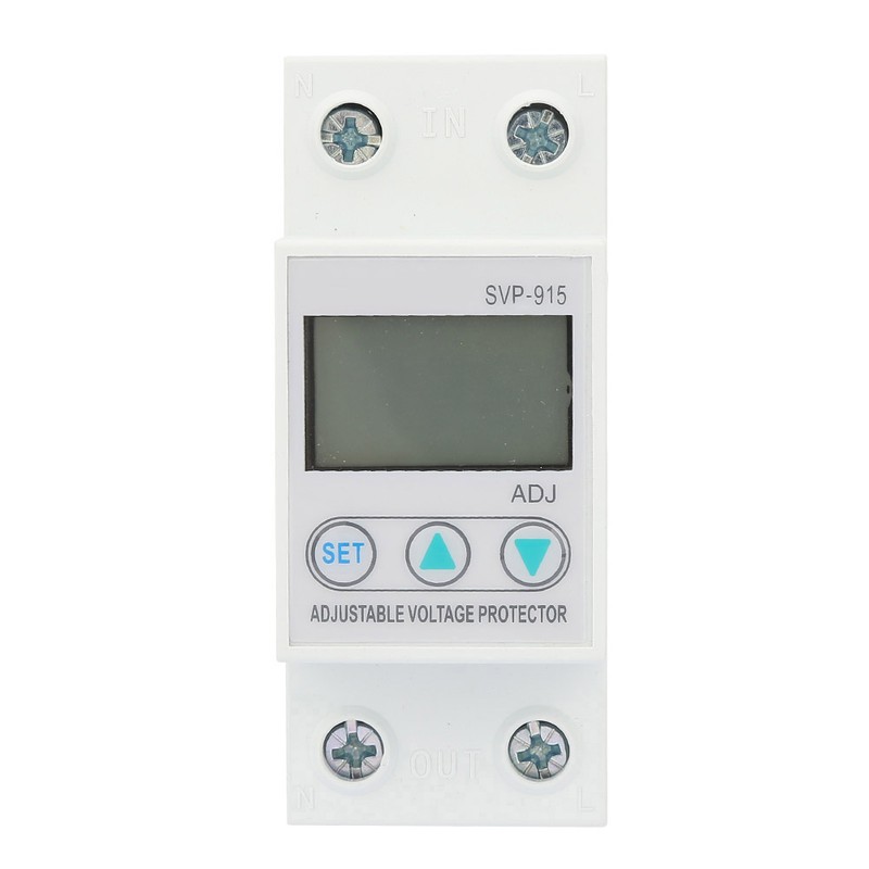 LCD Display Single Phase Adjustable Over Voltage Under Voltage Protector