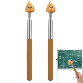 IKOPFLN Pack of 2 Extendable Pointer Sticks, Telescopic Teacher Pointer, Retractable Classroom, Finger Pointing Stick, Stainless Steel Children's Extendable Pointer Stick for Classroom, Personal