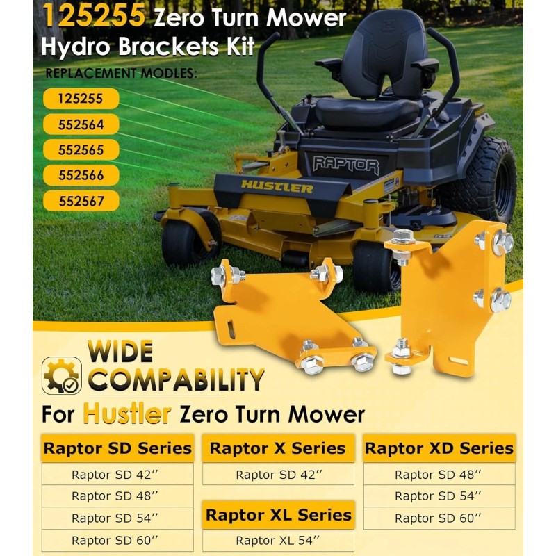Yoursme For Hustler Raptor SD/SDX Zero Turn Mower Transmission Hydro