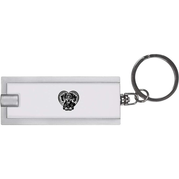 Azeeda 'Dachsund Love Heart' Keyring LED Torch (KT00040359)