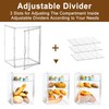 FQDGTFA Pastry Display Case 4 Layers Large Adjustable Bread Box