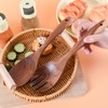 2 Pcs Salad Spoons and Fork Set,Durable Wood Salad Mixing