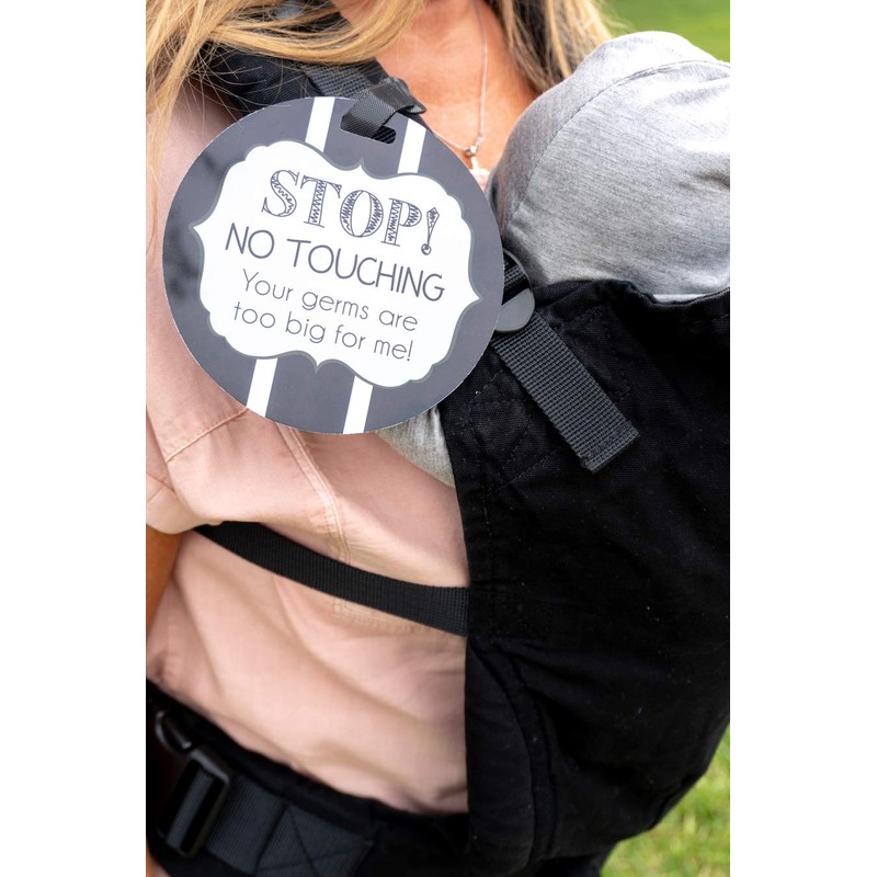 (Three Little Tots) No Touching B/W Tag - Stop! No