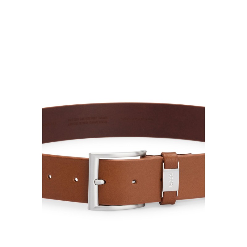 BOSS Connio Men's Real Leather Business Belt, Medium Brown210