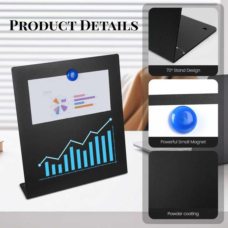 2 Pack Magnetic Board,Magnet Board,Metal Magnetic Bulletin Board,Magnet Display Stand
