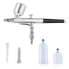 imyyds Airbrush Gun Only, 0.3mm Copper Airbrush Kit Dual-Action Gravity Feed Airbrush Set with a 7cc Metal Cup, 20cc Plastic Cup, 40cc Plastic Cup, Wrench and Dropper