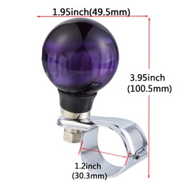 Abfer Ball Steering Wheel Suicide Spinner Knob Car Turning Asisting Wheel Handle Brody Knobs Fit Most Vehicles Trucks, Purple-1