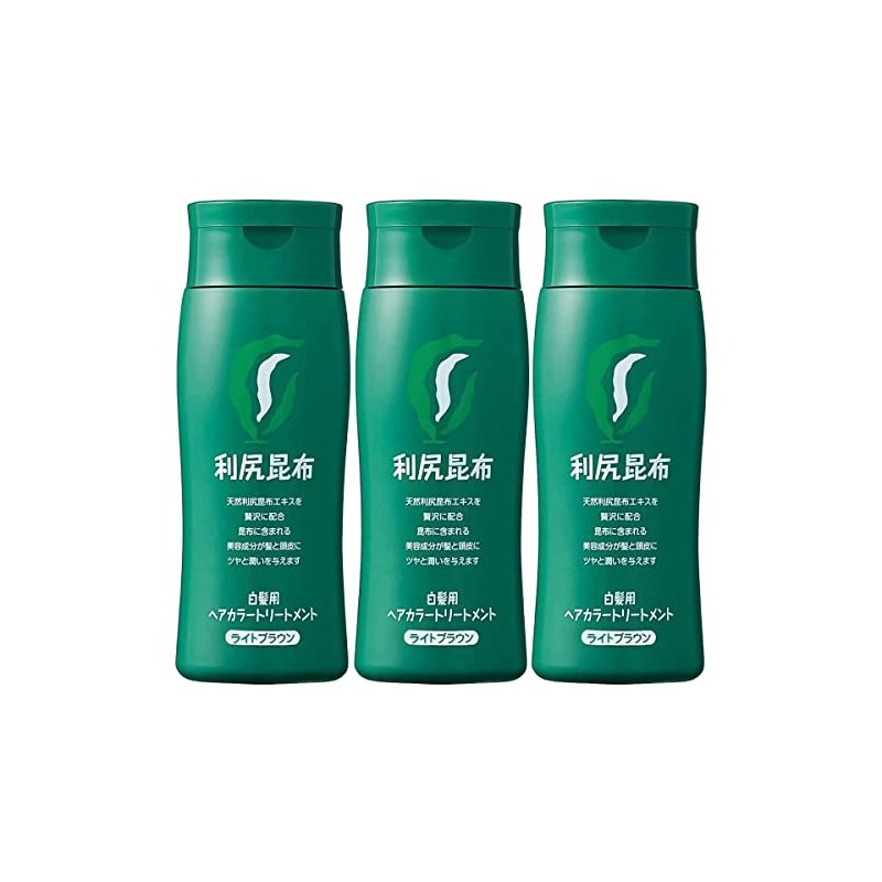 (3 botellas) Rishiri Kelp tratamiento de color de cabello gris