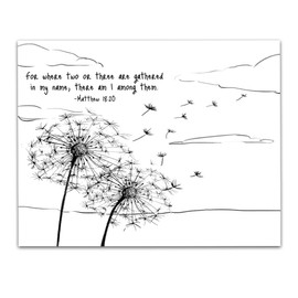 Book of Matthew Bible Wall Decor, Book Bible Christian Quote Decor, Bible Verse Wall Print, Bible Quote 11 x 14 Wall Print, Inspirational Poster Gift for Family & Friends, Birthday Gift for Women