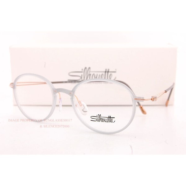 New Silhouette Eyeglass Frames Lite Spirit 2924 6520 Soft Grey/Gold Titanium