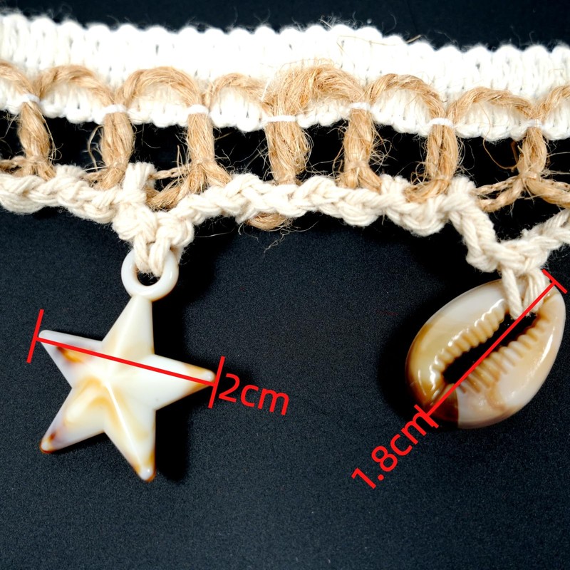 5 Yards 2 Inch Shell Fringe Trim, Starfish & Shell