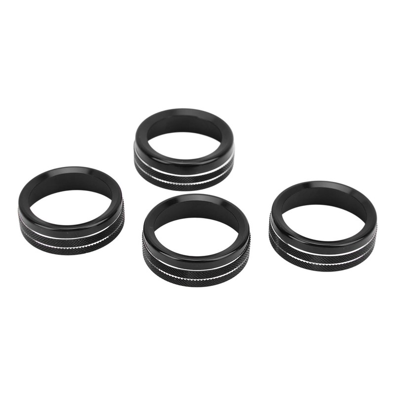 4pcs AC Switch Ring Aluminium Alloy Stylish Rustproof Center Console