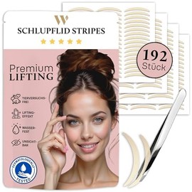 WOW STRIPES Slip-on Eyelids Premium Stripes Transparent (Pack of 192) | Lifiting without Surgery, Skin-Friendly, Natural | Eyelid Tape Tapes Straps Strip as Lifting Set Eye Lids Tightening Eye Pads