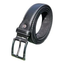 Men's Trouser Belt, Stylish Leather Lined Belts in 3 Colours, 28mm Wide (Black, XXL)