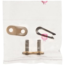 D.I.D 420D-098RB Motorcycle Chain with Clip Joint, Gold and Black