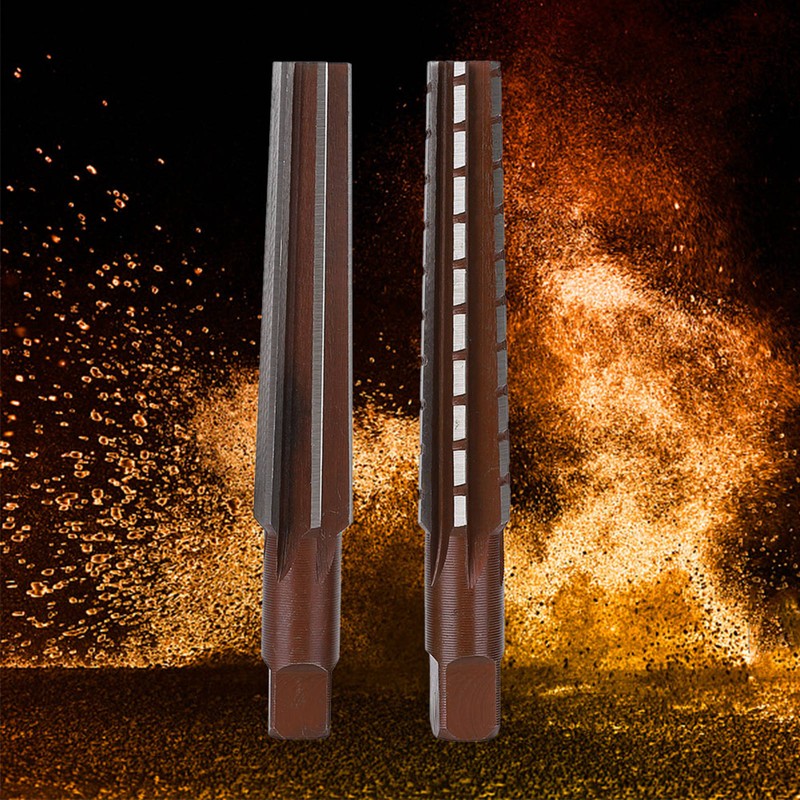 2PCS Rough Fine Morse Taper Reamer High Carbon Steel Straight