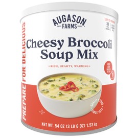 Augason Farms Cheesy Broccoli Soup Mix Can, Emergency Food Supply, Everyday Meals, 38 Servings