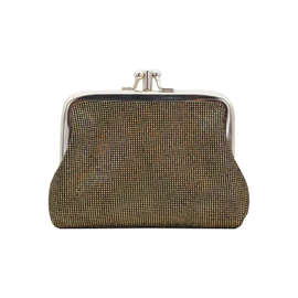 AdiStylinno Coin Purse for Women, Cute Small Kiss Lock Change Purse, Vintage Mini Coin Pouch Shiny Coin Wallet Bag with Clasp (Gold)