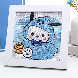 ROFOLO Diamond Art Painting Kit for Kids with Frame Art and Crafts for Kids，Full Drill Painting by Number Kits Home Decoration (Sports-Blue)