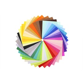 Shapenty 40 Assorted Colors 1MM Thick Small Felt Fabric Sheet Pieces Nonwoven Patchwork Sewing Felt Squares Pack for Kids Adult DIY Art Craft Project, 40PCS (40 Colors, 6 X 6 Inch)