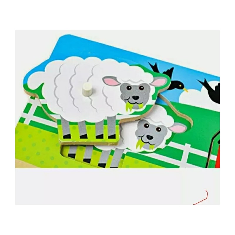 Melissa & Doug Farm Wooden Puzzle TOY Boy/Girl (8 pcs)