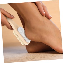 PACKOVE 2Pcs Natural Foot Care Brush Exfoliating Scrub Tool for Dead Skin Removal Gentle Bristles for Home and Professional Use Natural Color