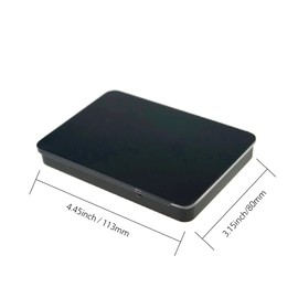 CannaAroma Midnight Black Child Resistant Slide Tin Box, Small Storage Metal box, 4.45 x 3.15 x 0.5'' | 12 Pack