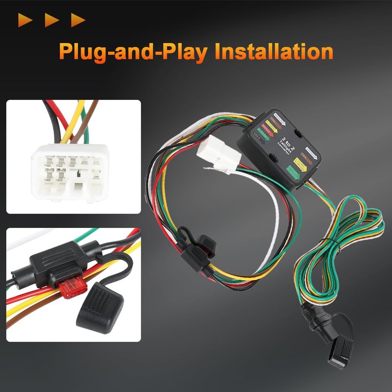4-Pin Trailer Wiring Harness Compatible with Subaru Crosstrek 2016-2024