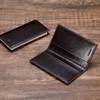 HISCOW Minimalist Checkbook Cover - Italian Leather (Antiqued Coffee)