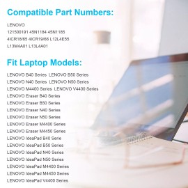 best-laptop-part-store B40-80 Battery For Lenovo B40 B50 N40 N50 B50-70 M4450 B50-45 L13M4A01 L12L4E55