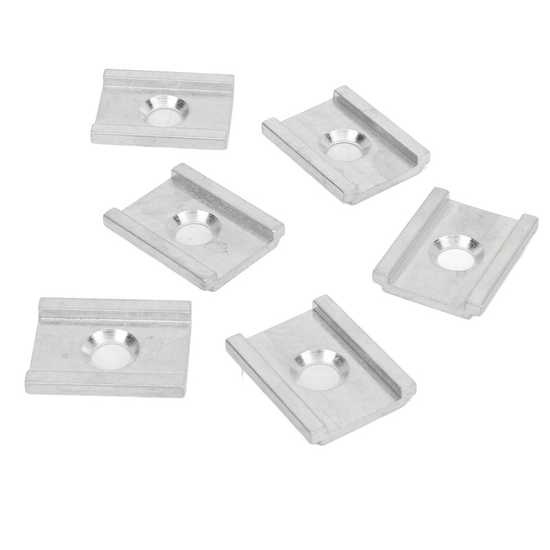 6PCS Aluminum Kayak Adapter Anodized Tight Connection Track Adapter Plates
