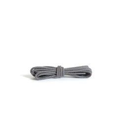 Kaps Round and Thin Laces - 2 mm Wide 100% Cotton High Quality Laces - Shoelaces for Casual Shoes and Fashion Shoes - 1 Pair in Many Colours & Lengths - Grey -