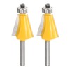 sourcing map 2pcs 15 Degree Chamfer Router Bit 1/4 Inch